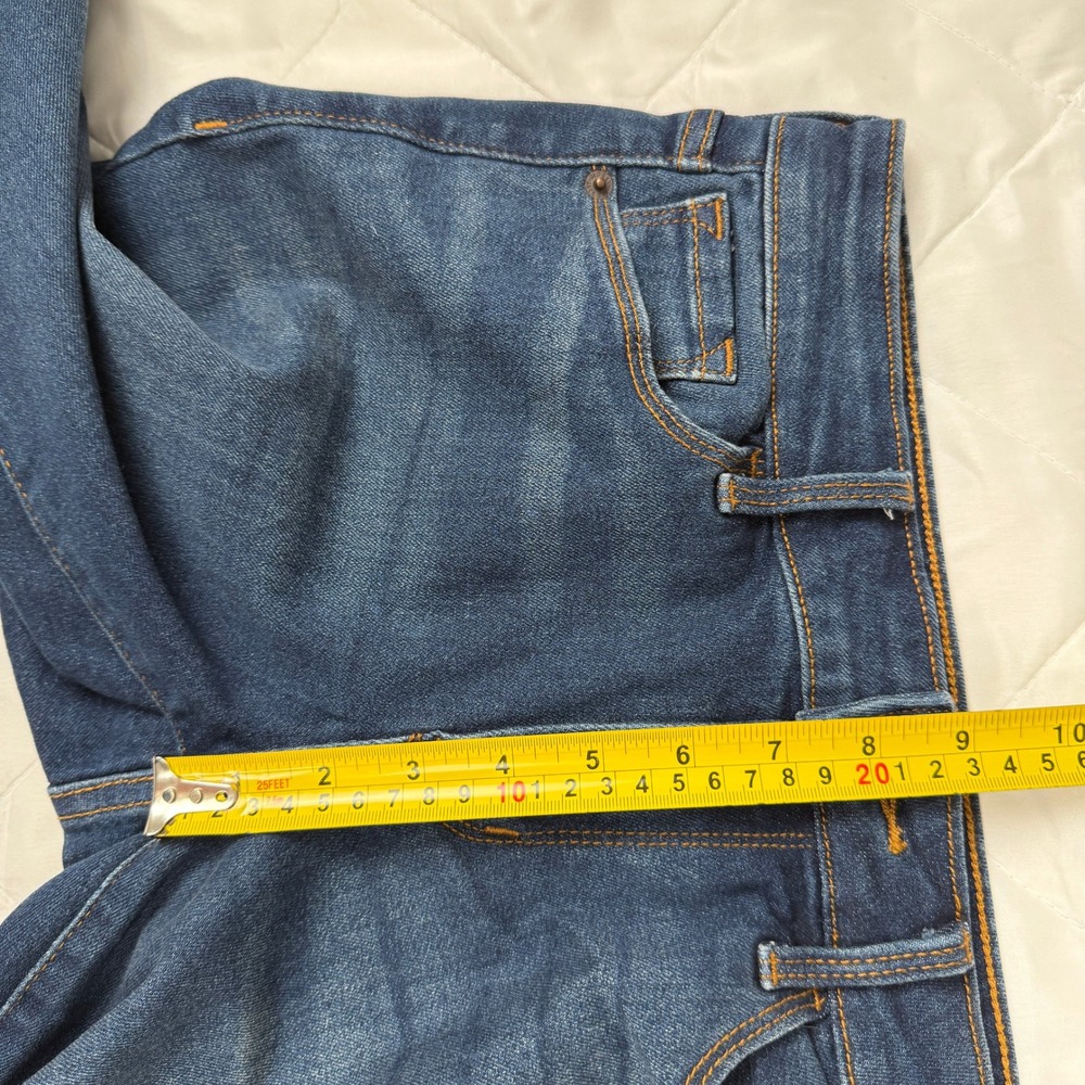 Old Navy Jeans Womens 4 Mid Rise Power Slim‎ Straight Dark Wash Stretch 29x29 - Picture 8 of 9